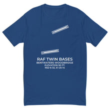 Load image into Gallery viewer, RAF &quot;Twin Bases&quot; (BWY;EGVJ and WOB;EGVG) in WOODBRIDGE; UK T-shirt