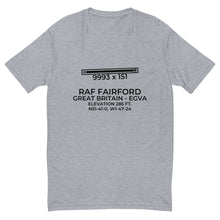 Load image into Gallery viewer, RAF FAIRFORD (FFD; EGVA) in GLOUCESTERSHIRE; GREAT BRITAIN (GB) T-shirt